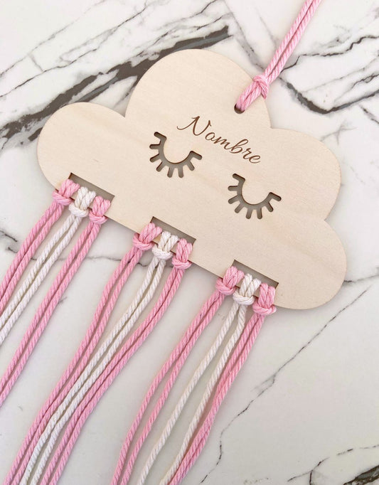 Nube organizadora de pinches para niña personalizada