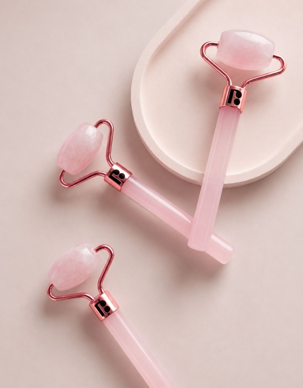 Masajeador Facial de Cuarzo Rosa
