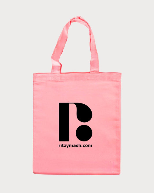 Bolsa de algodón rosada